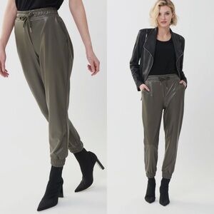 Shinestar faux leather joggers size Large